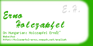 erno holczapfel business card